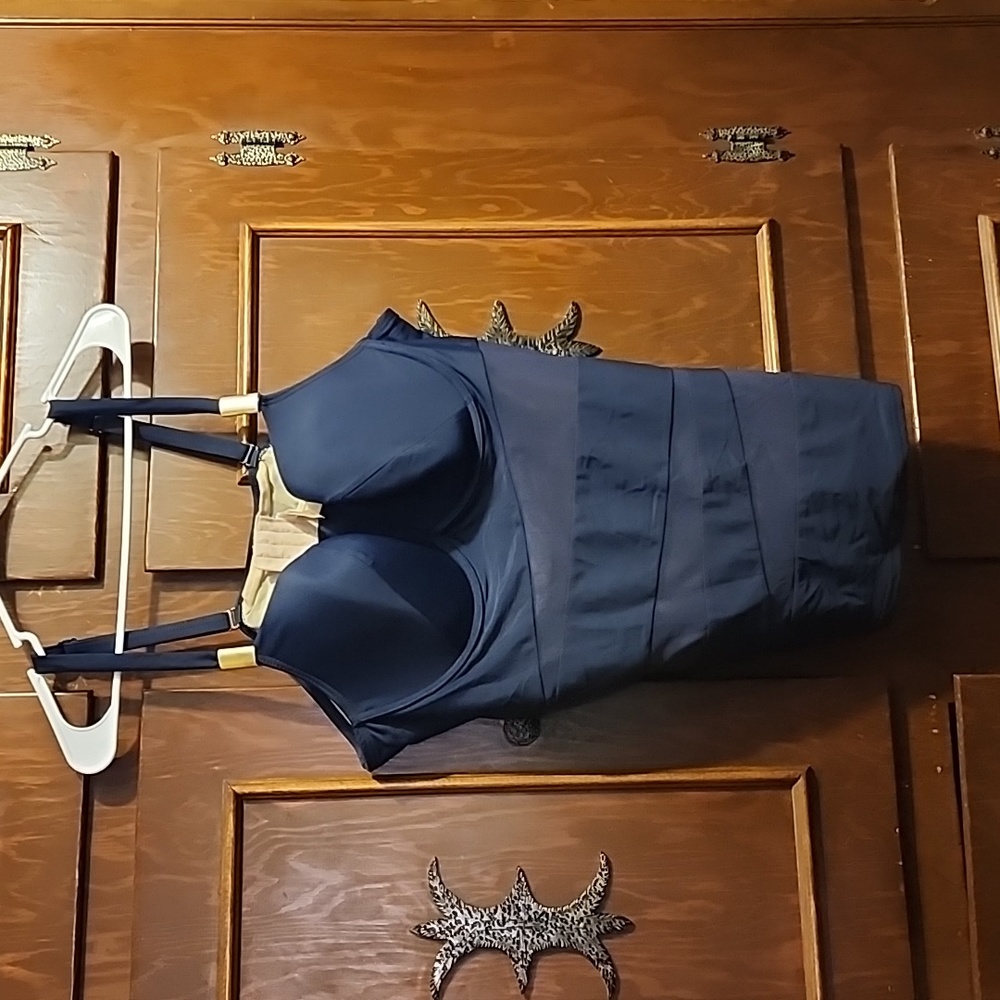 BNWOT Cacique Navy tankini